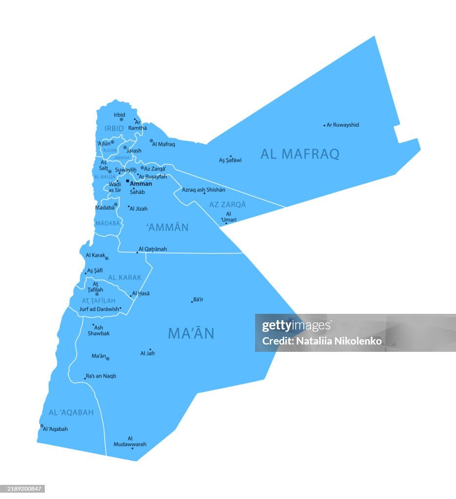 Jordan Map High Resolution Jordan Detailed Map With Regions And Cities Of The Country High-Res ...