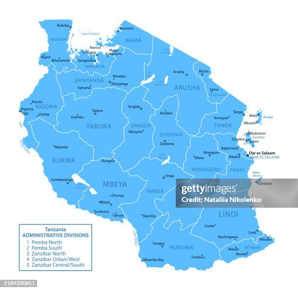 Tanzania Detailed Map With Regions And Cities Of The Country High Res Tanzania Detailed Map With Regions And Cities Of The Country 