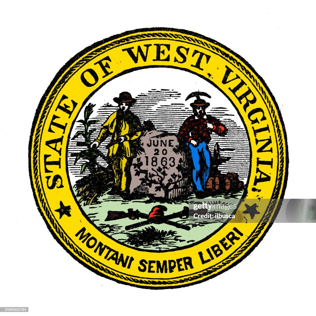 Seal of USA states (1899): West Virginia