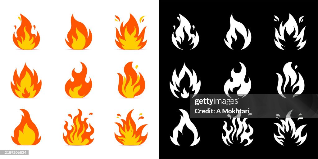 Feuer-Icon-Set.