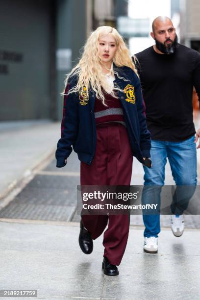 Rosé aka Roseanne Park MBE is seen in Midtown on December 11, 2024 in New York City.