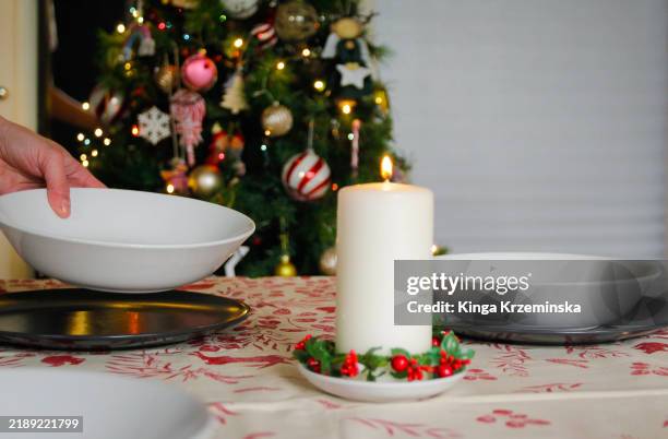 christmas dinner preparation - eastern european culture stock pictures, royalty-free photos & images