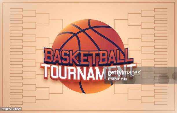 ilustraciones, imágenes clip art, dibujos animados e iconos de stock de fondo del cuadro del torneo de baloncesto - competición de baloncesto