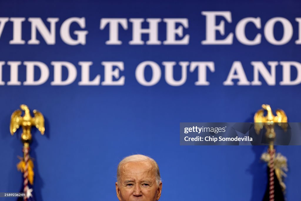 President Biden Speaks At The Brookings Institution In Washington, D.C.