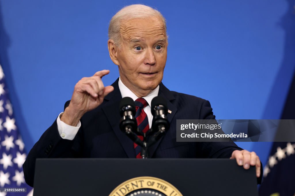 President Biden Speaks At The Brookings Institution In Washington, D.C.