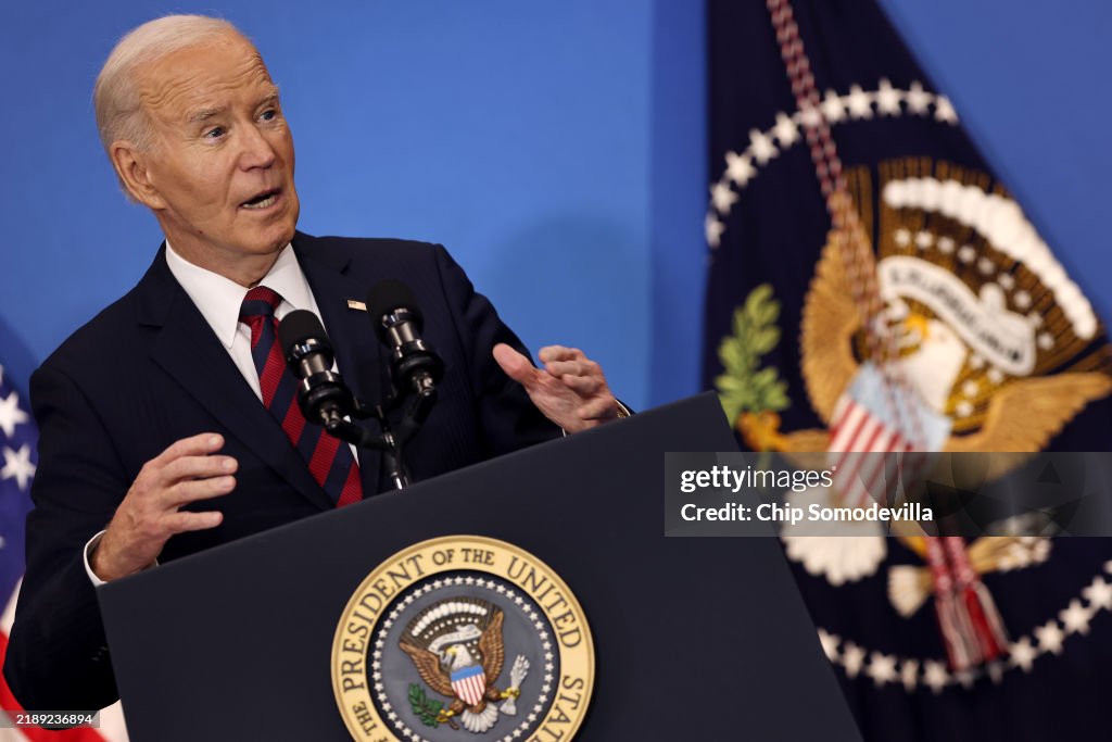 President Biden Speaks At The Brookings Institution In Washington, D.C.