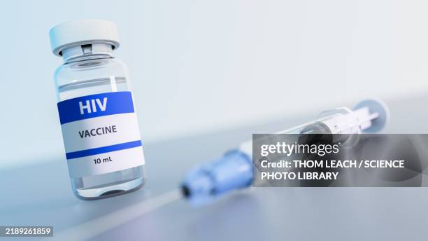 ilustraciones, imágenes clip art, dibujos animados e iconos de stock de hiv vaccine, conceptual illustration - sida