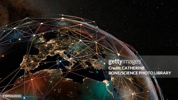 Global Connection Visual Global Connections Conceptual Illustration High-Res Vector Graphic ...