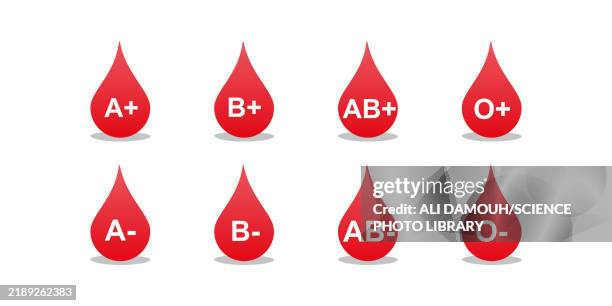 abo blood groups, illustration - bone marrow stock illustrations