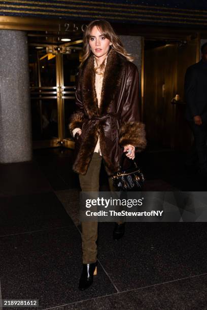 Suki Waterhouse is seen in Midtown on December 10, 2024 in New York City.