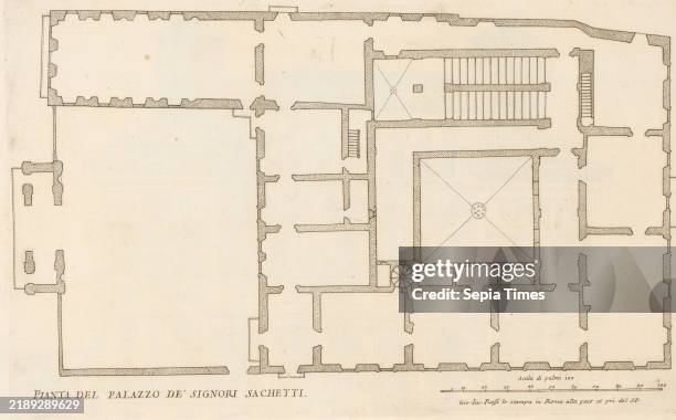 Map of Palazzo Sacchetti, News Photo