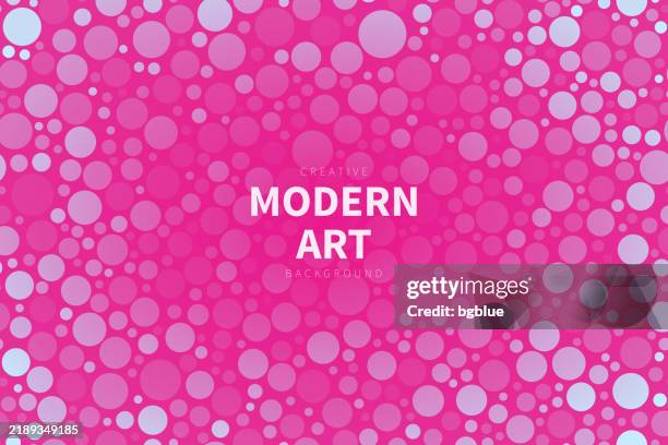 abstract geometric background with pink gradient circles - fizz bubbles stock illustrations
