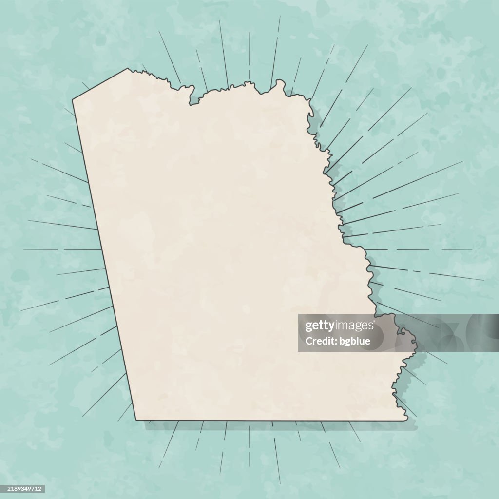 Tyler County, Texas. Map in retro vintage style - Old textured paper