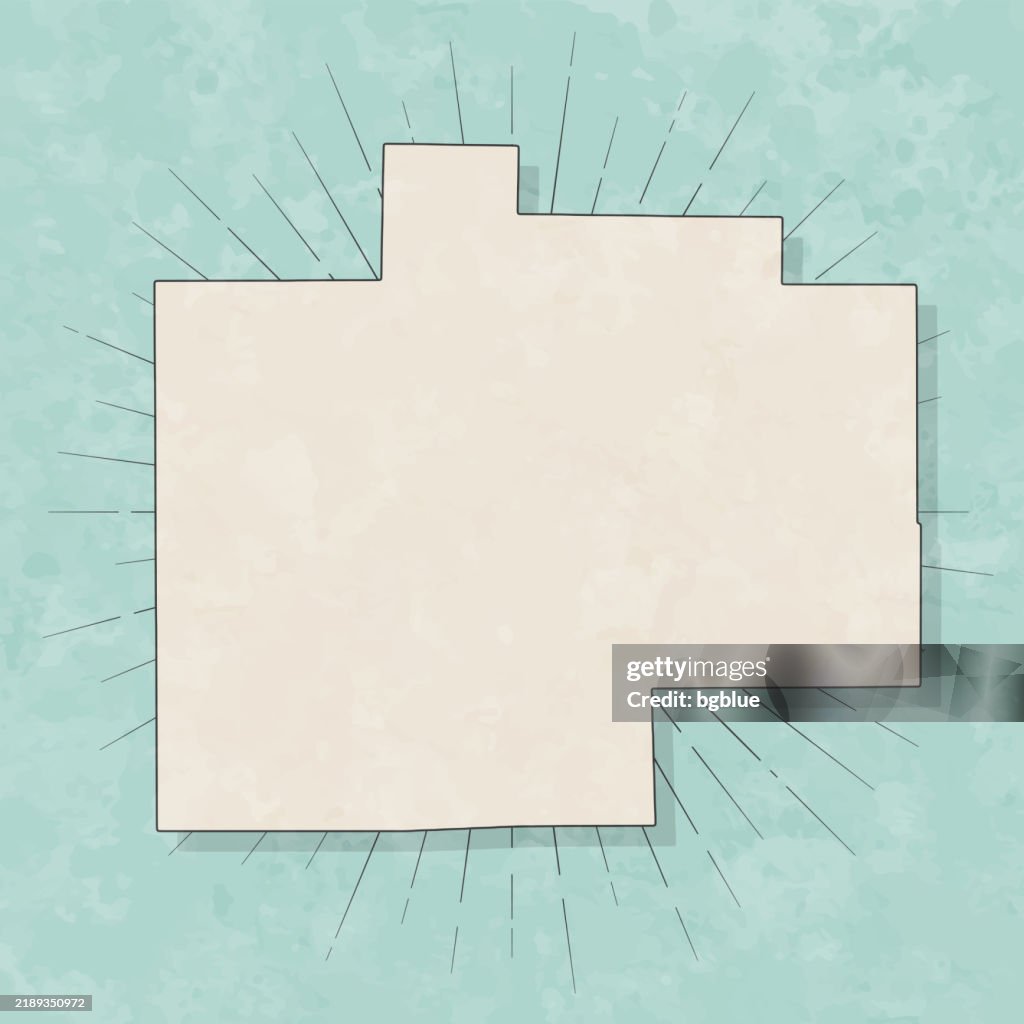 Saginaw County, Michigan. Map in retro vintage style - Old textured paper