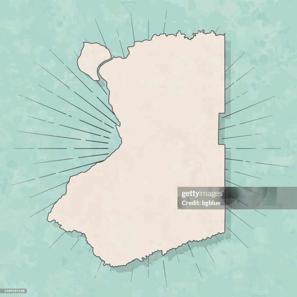 Erie County, New York. Map in retro vintage style - Old textured paper