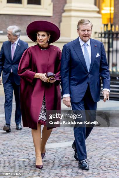King Willem-Alexander of The Netherlands and Queen Maxima of The Netherlands attend the government lunch for President Marcelo Rebelo de Sousa of...