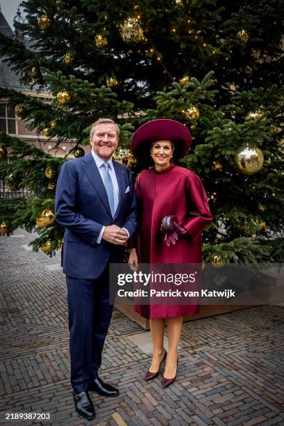 King Willem-Alexander of The Netherlands and Queen Maxima of The Netherlands attend the government lunch for President Marcelo Rebelo de Sousa of...