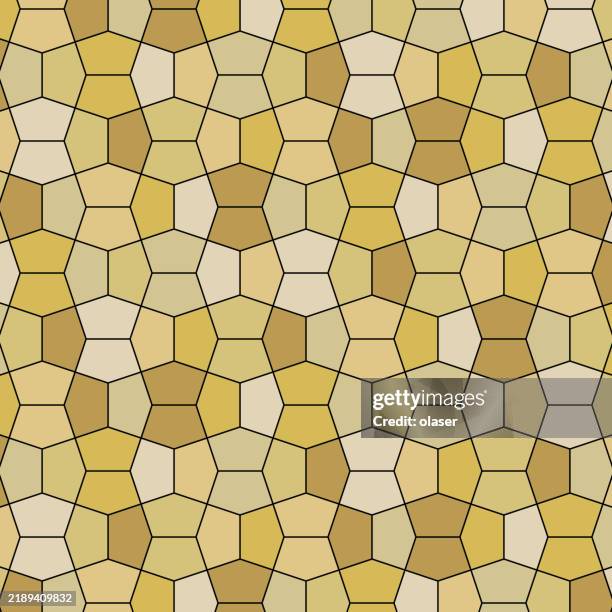 cairo tiling, a geometric pattern featuring interconnected hexagons in various shades of yellow. this design can be utilized across various digital and print mediums for a vibrant touch. - mosaic stock illustrations