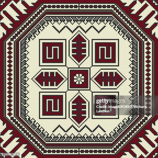 persian seamless pattern, vector template design - arabesque stock illustrations