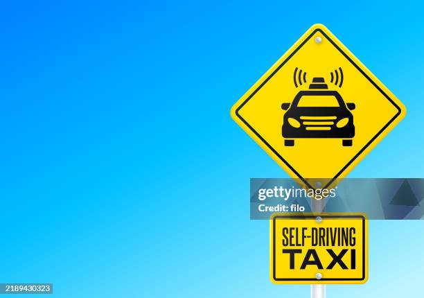 Driverless Sign 48 Road Work Background High Res Illustrations - Getty Images