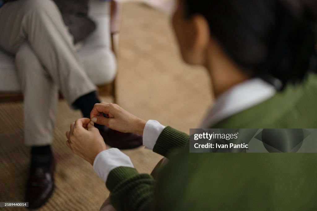 Counseling Session Capturing Hands Gestures of Trust and Communication