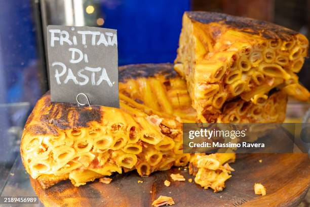 frittata di pasta - frittata stock pictures, royalty-free photos & images