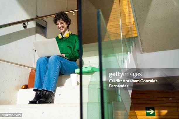 4,004 Happy Laptop Stairs Stock Photos, High-Res Pictures, and Images ...