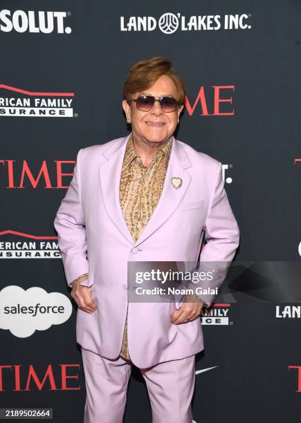 Elton John attends the 2024 A Year in TIME dinner at Current at Chelsea Piers on December 11, 2024 in New York City.