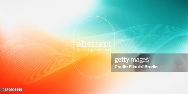 ilustrações de stock, clip art, desenhos animados e ícones de a modern abstract background in vibrant orange and turquoise ombre, designed with copy space for your content. - fundo-de-várias-cores