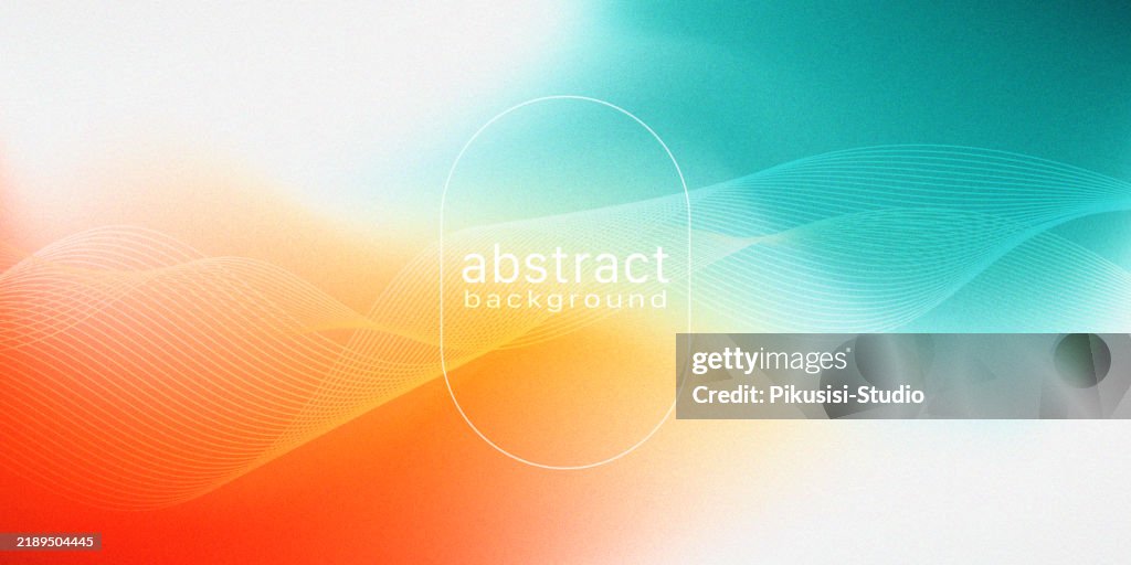 A modern abstract background in vibrant orange and turquoise ombre, designed with copy space for your content.