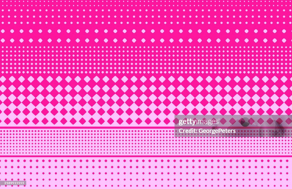 Seamless background with rows of horizontal halftone dots