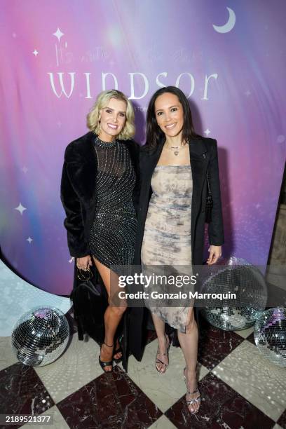 Nicole Young and Davina Potratz attend New Year's Eve with Windsor at Short Stories Hotel on December 11, 2024 in Los Angeles, California.