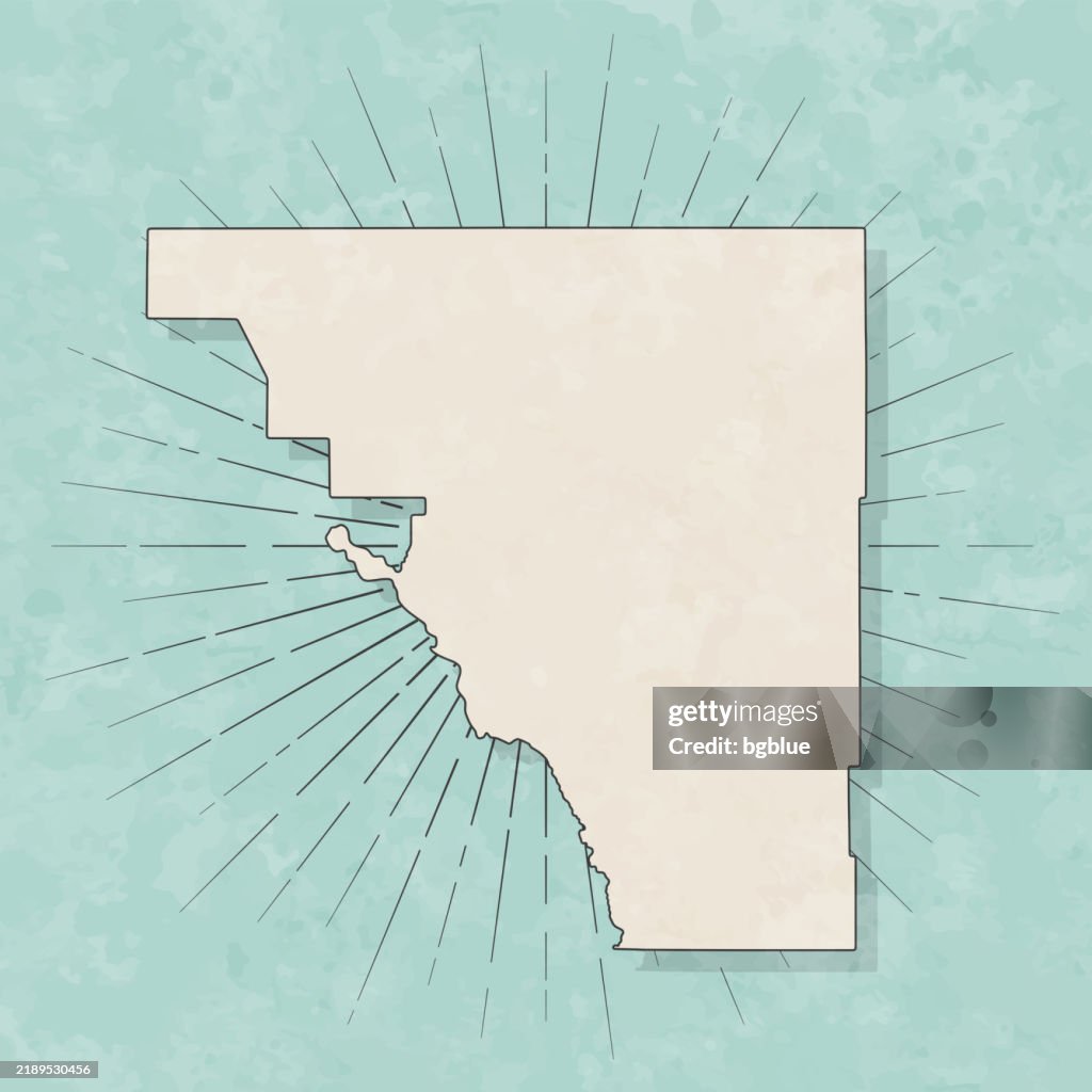 Osceola County, Florida. Map in retro vintage style - Old textured paper