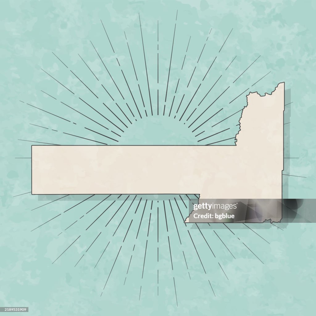 Pennington County, South Dakota. Map in retro vintage style - Old textured paper