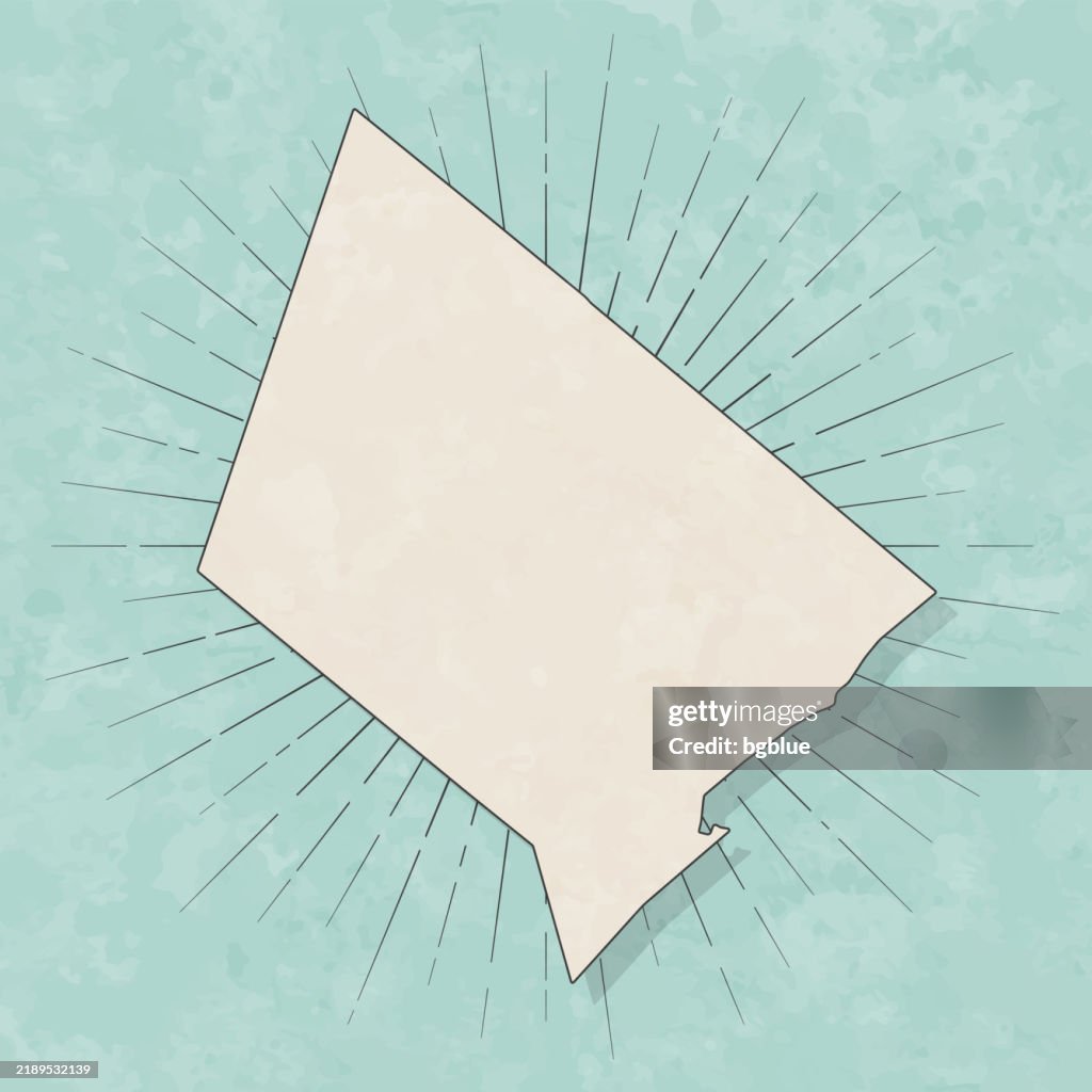 Hays County, Texas. Map in retro vintage style - Old textured paper