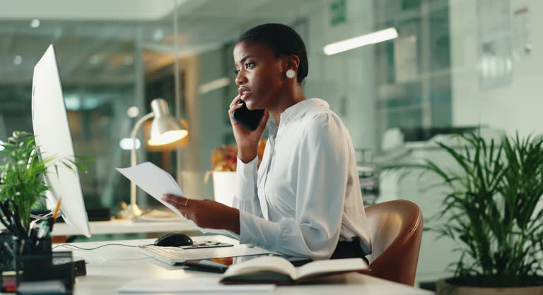 https://media.gettyimages.com/id/2189532555/video/black-woman-phone-call-and-computer-in-office-with-documents-for-review-with-proposal-project.jpg?b=1&s=640x640&k=20&c=-B8dr-mxDfcW0Q0sRRY7IVKPMKVpXq29PvChEs966do=