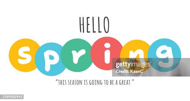 hello spring lettering stock illustration - self regulation stock illustrations