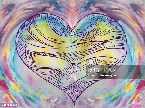 healing heart vortex - chakra stock illustrations