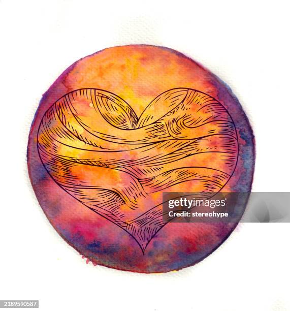 healing heart planet - smart textiles stock illustrations
