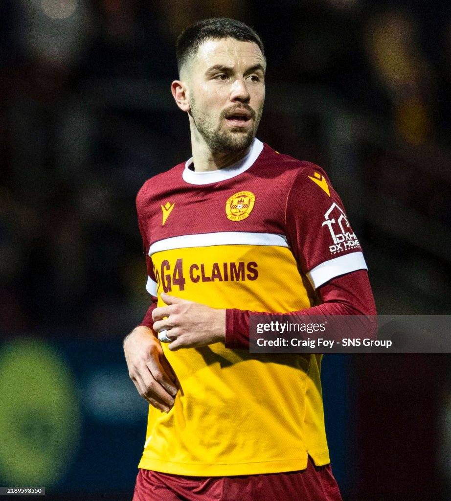Stamatelopoulos Motherwell's Apostolos Stamatelopoulos in action during a William ...