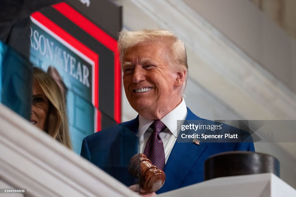 President-Elect Trump Rings The Opening Bell Of The New York Stock Exchange
