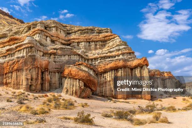 formations in red rock canyon along california highway 395 - red rocks stock pictures, royalty-free photos & images