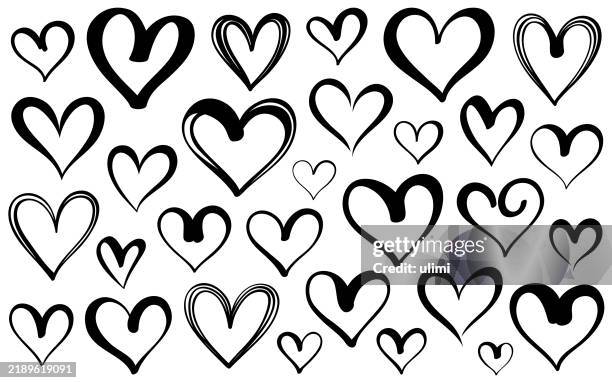 hearts - dual personality stock illustrations