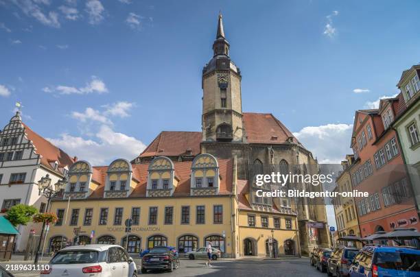 Evangelical town church of St. Wenzel, market square, Naumburg, Saxony-Anhalt, Germany.