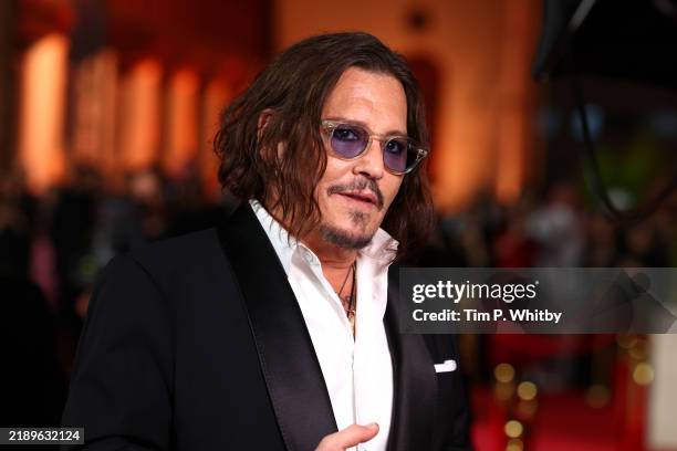 Johnny Depp attends the "Modì, Three Days on the Wing of Madness" Screening at the Red Sea International Film Festival 2024 on December 12, 2024 in...
