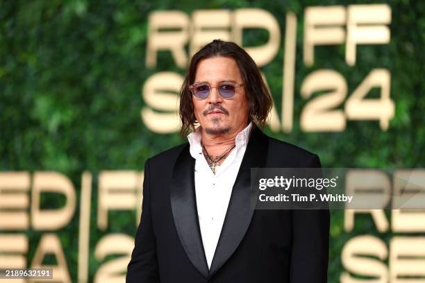 Johnny Depp attends the "Modì, Three Days on the Wing of Madness" Screening at the Red Sea International Film Festival 2024 on December 12, 2024 in...