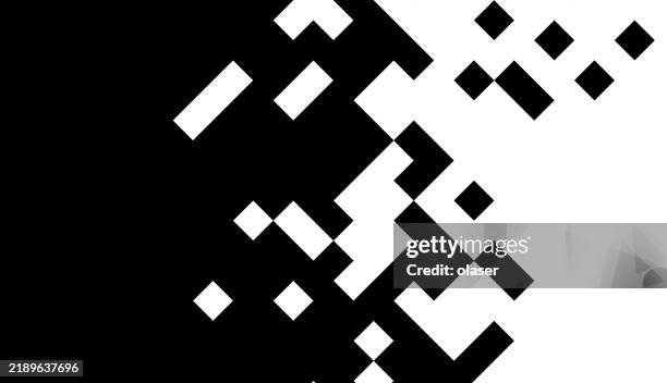 abstract black and white pixelated pattern. - qr code stock illustrations