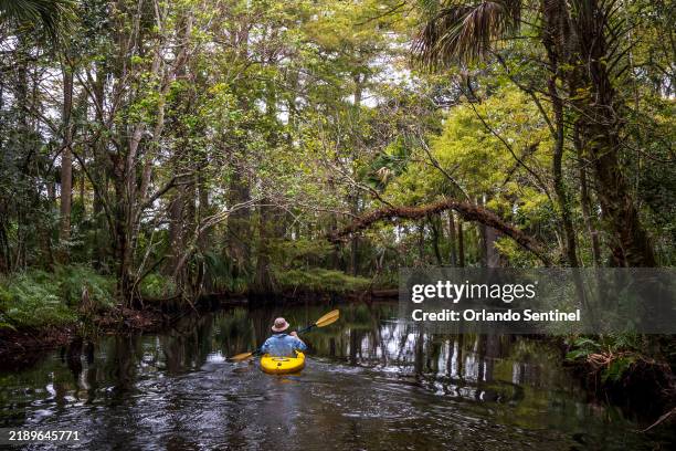 Matt Stevens enjoys the scenery on the Loxahatchee River on Nov. 5, 2024.