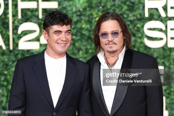 Riccardo Scamarcio and Johnny Depp attend the "Modì, Three Days on the Wing of Madness" Screening at the Red Sea International Film Festival 2024 on...