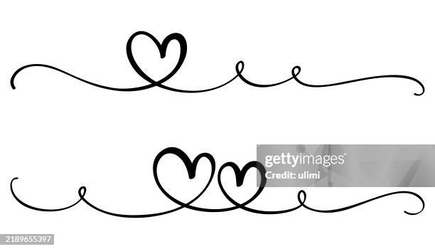 hearts - couple separate stock illustrations